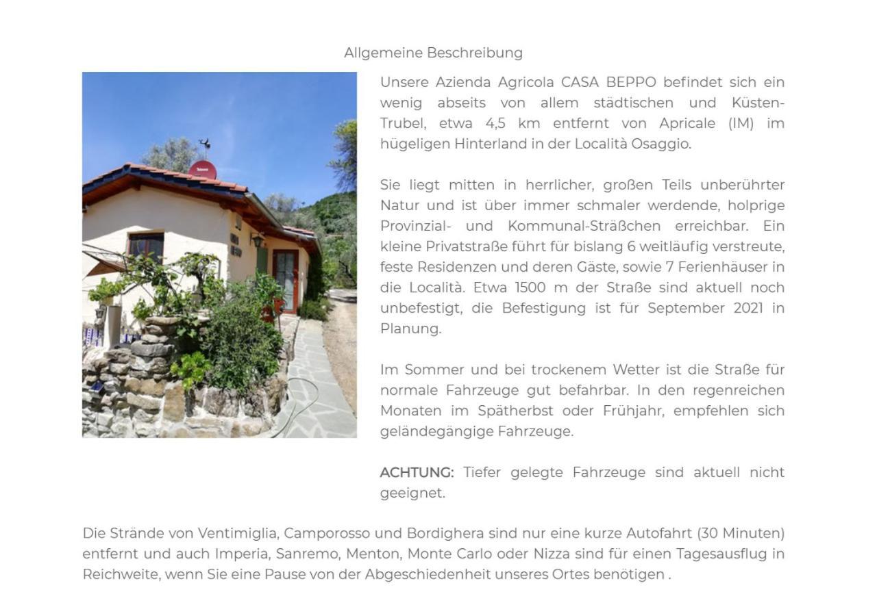 Willa Casa Lucertola Apricale Zewnętrze zdjęcie